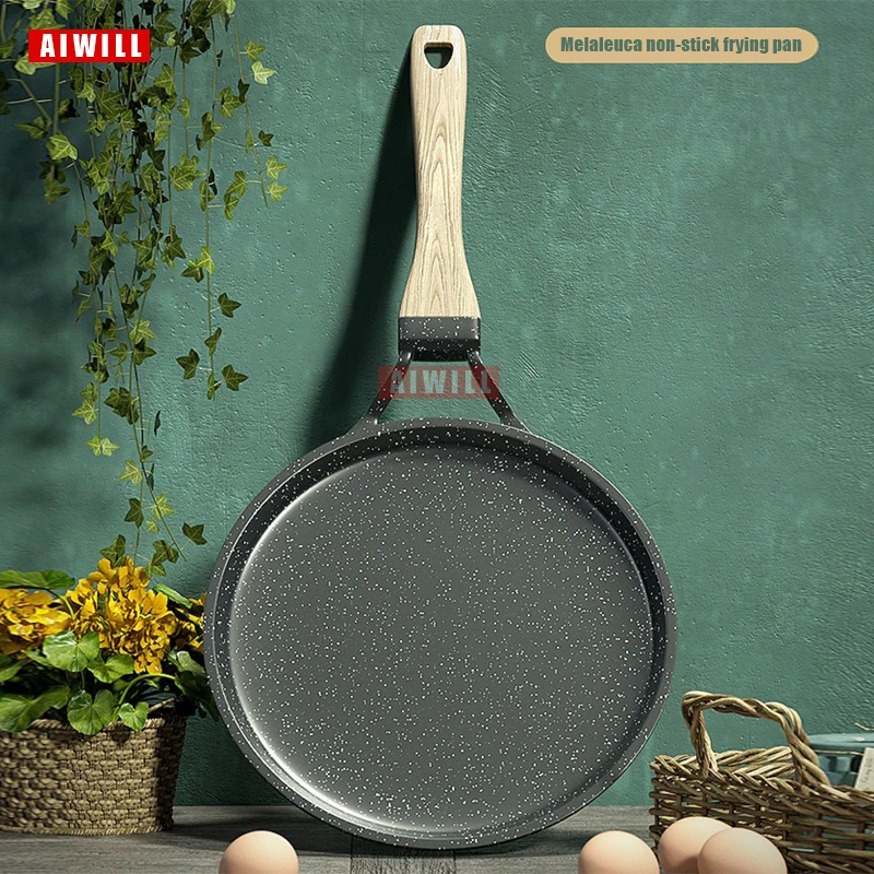 AIWILL Non stick Frying Pan Maifan Stone Wok Aluminum Alloy Pan Pancake