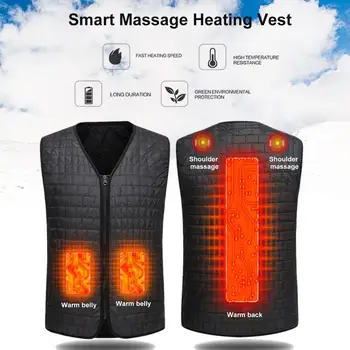 

Outdoor USB Heating Vest Infrared Jacket Winter Flexible Electric Thermal Clothing Vest 3 Levels Adjustment Massage Heating Vest