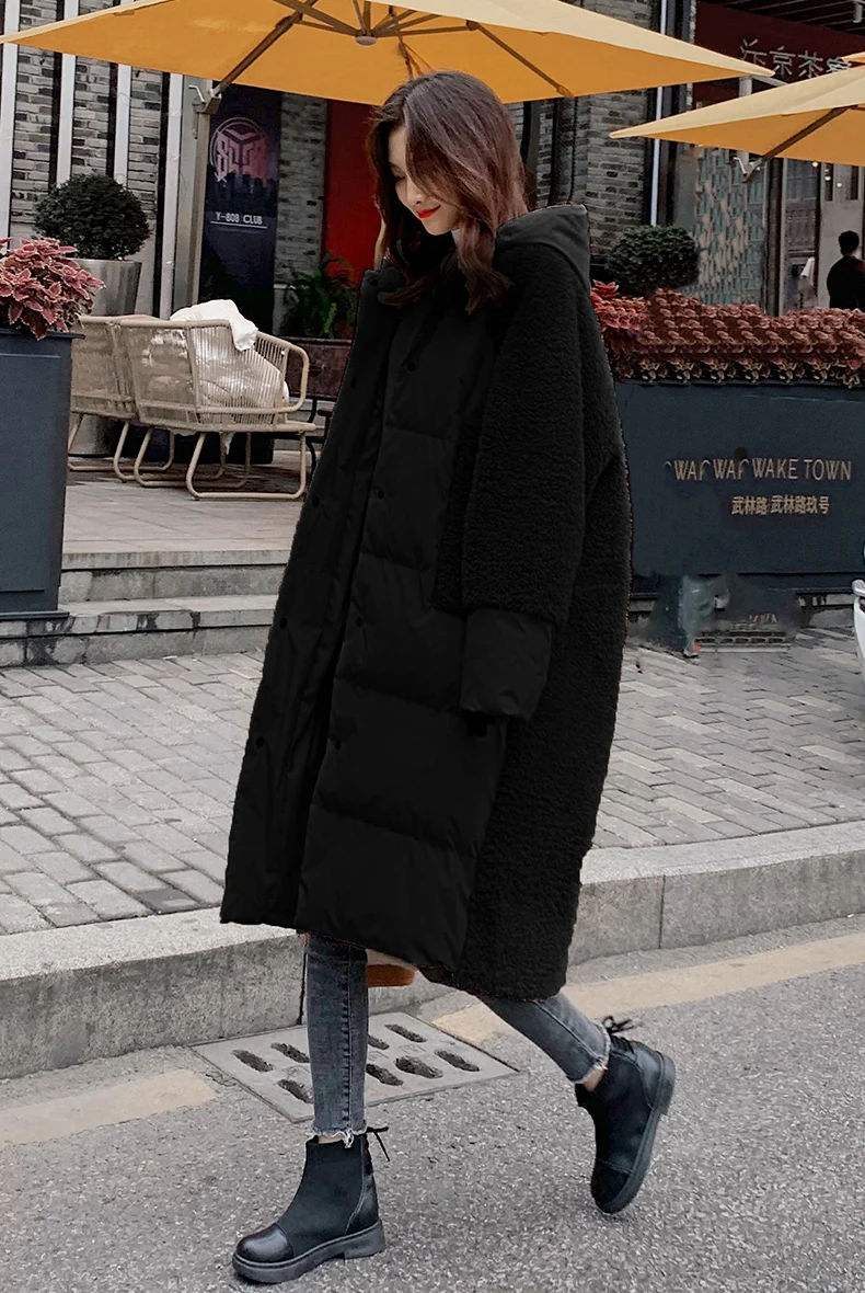 Женский зимний пуховик, модная куртка, толстое теплое пальто, женская хлопковая парка, длинная куртка, зимняя куртка с капюшоном, пальто