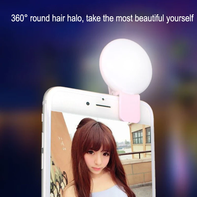 

NEW Mobile Phone Flashes & Selfie Lights Mini Potable Selfie Light Rechargeable Beatuty Selfie LED Light Large Battery capacity