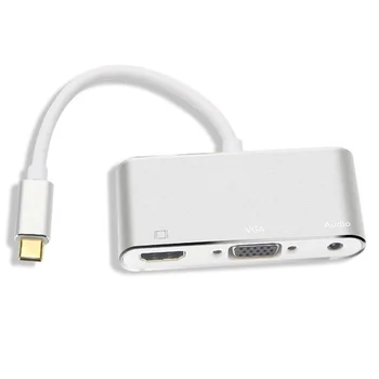 

USB C Hub Adapter 3 in 1 Type-C to 4K HDMI USB 3.1 Charging Multi-port Converter Splitter for MacBook Pro PC Computer