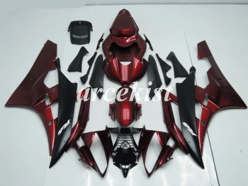 

4 Gifts New ABS Injection Mold Motorcycle Full Fairings Kit Fit For YAMAHA YZF-R6 2006 2007 R6 06 07 bodywork set Red black