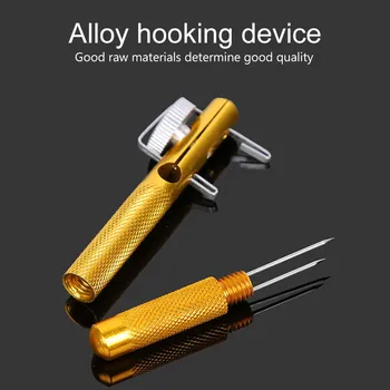 

Premium Quality Hook Tie Device Gold Mini Aluminum Alloy Fishhooks Fish Line Hook Knot Remover Tool Portable Fishing Accessories