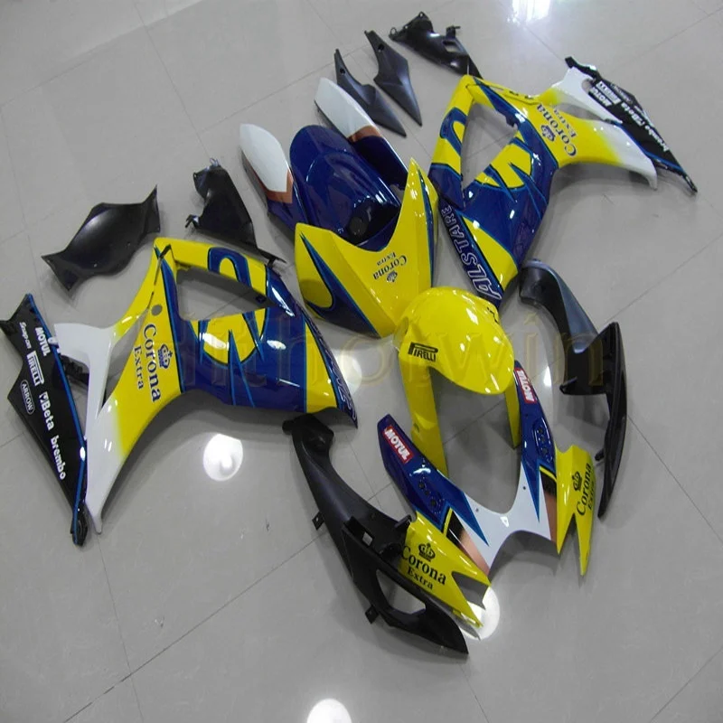 Пользовательские Обтекатели мотоцикла для SUZUKI GSX-R600 R750 2006 2007 GSXR600 750 K6 Комплект кузова+ винты+ черный M2