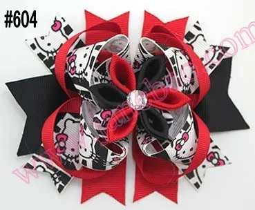 300 шт., новинка, романтические банты для волос, многослойные банты kanzashi, аксессуары для волос для девочек