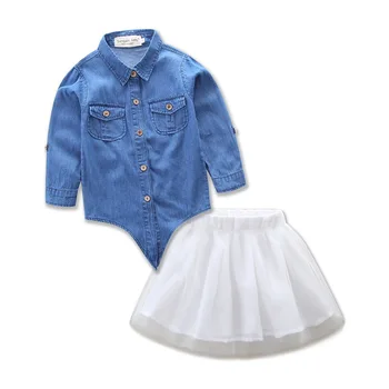 

2020 Spring Set Children's Cute Short Skirt Mother Women's Wear Denim 2-Piece Parent-Child Outfit