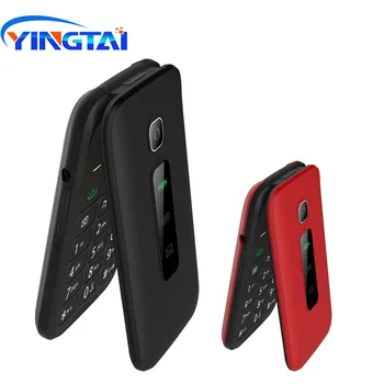 

YINGTAI T31 3G WCDMA GPRS MMS Big Push Button Single SIM Flip Mobile Phone for Elderly 2.4 Inch Torch SOS Senior Cellphone FM