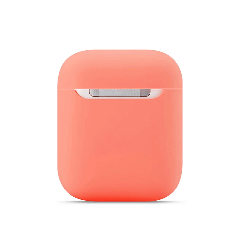 Ультратонкий протектор для наушников для Airpods чехол силиконовый Bluetooth наушники Защитный Чехол 17 цветов для Air pods аксессуары - Цвет: 05