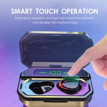 

2020 TRUE Wireless Bluetooth Earphone Smart Touch LED Display TWS Headset HD Call Mic Head phone Sport Earbuds for iphone xiaomi