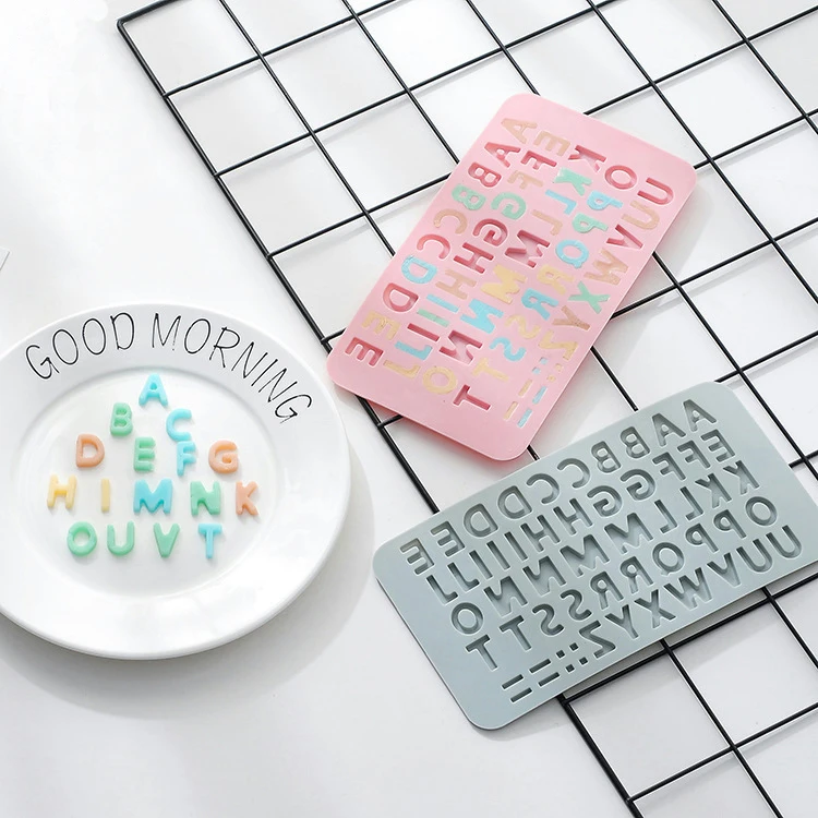 

1PC Letters Chocolate Mold Silicone Mold 3d Cake Decorating Tools Tray Fondant Molds Jelly Cookies Baking Mould