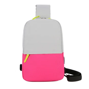 

50PCS / LOT Fashion Men Leisure Single Shoulder Bag Korean Ladies Knapsack Casual Travel Bags for School Teenage Girls Chest Pac