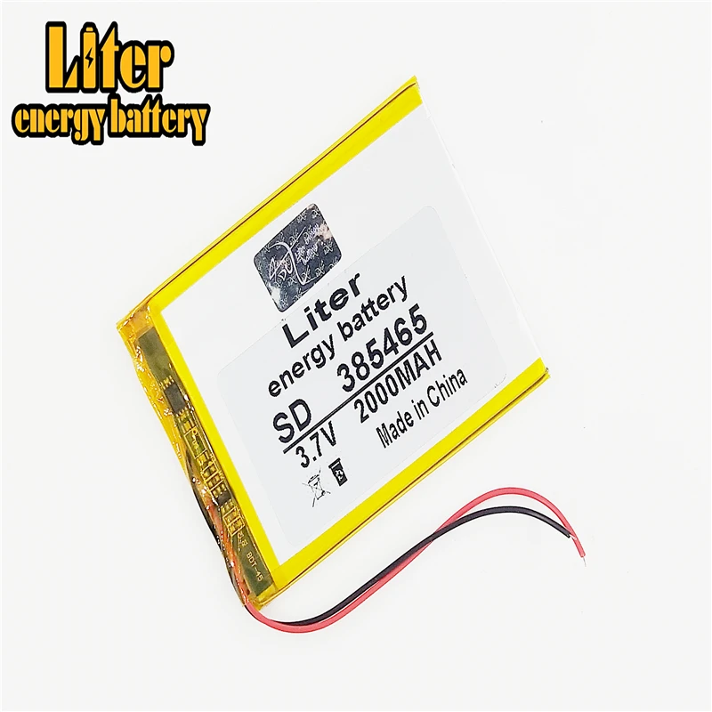 Литий полимерные литий аккумуляторы 3 7 В 2000 мАч 385465 405565 для Mp3 MP4 MP5 GPS