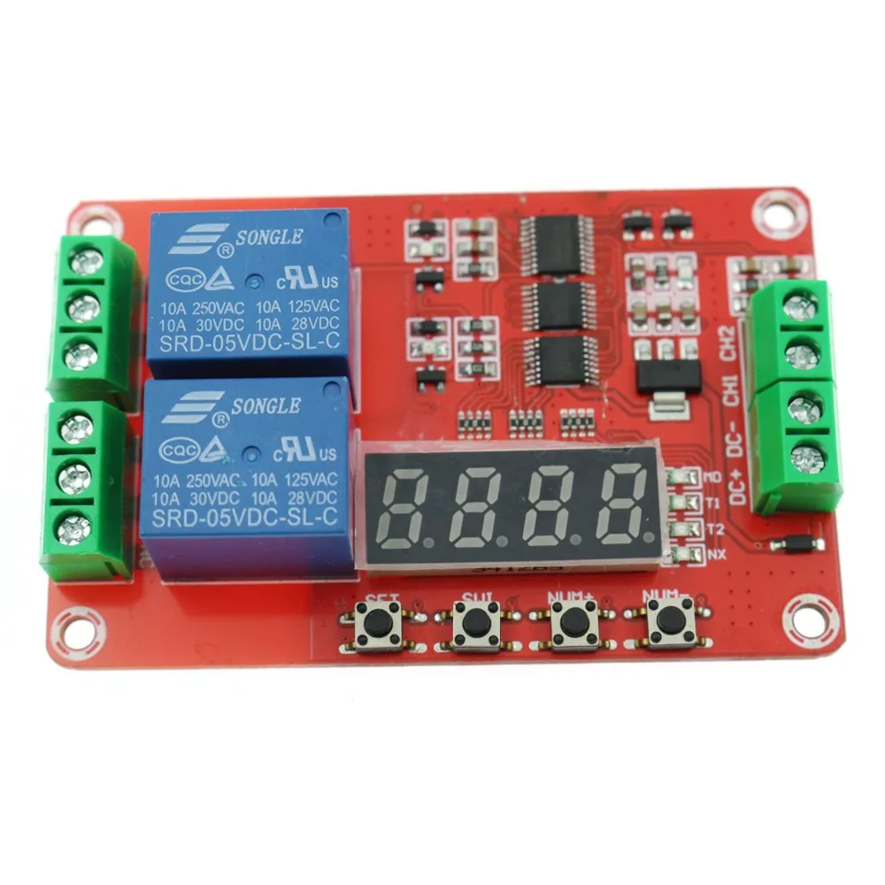 

2 -Channel 5V 12V 24V Multi Function Relay Module / Time Delay / Self Lock / Cycle / Timing / Time Relay Module