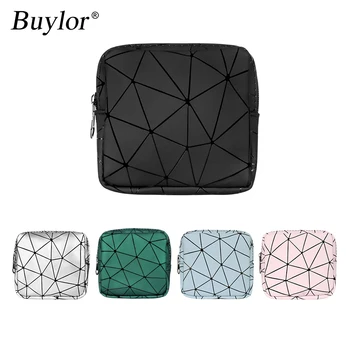 

Buylor Makeup Bag Organizer Comestic Holder Hand Bag Organizer Menstrual Pad Storage Bag Rhombus Sanitary Napkin Organizer