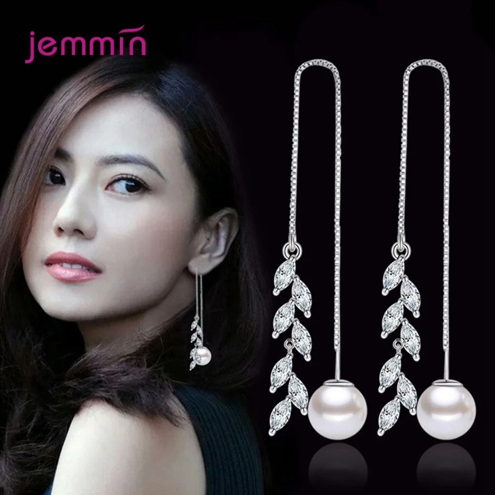 Korean Trend Star 925 Sterling Silver Tassel Drop Dangle Earring Long