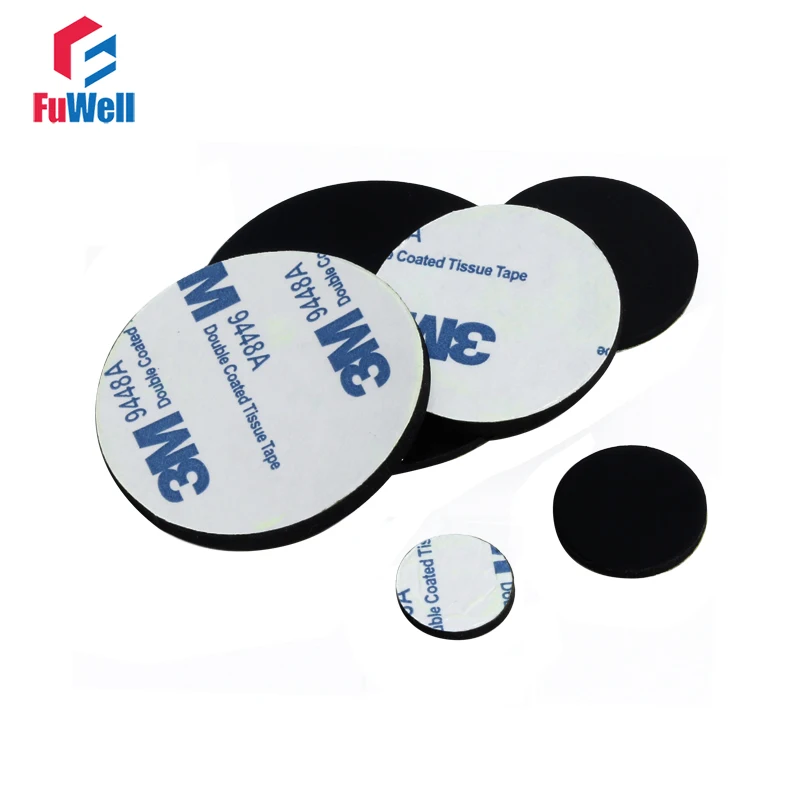 10pcs Black Rubber Flat Gasket Selfadhesive Plain Solid Sealing Ring