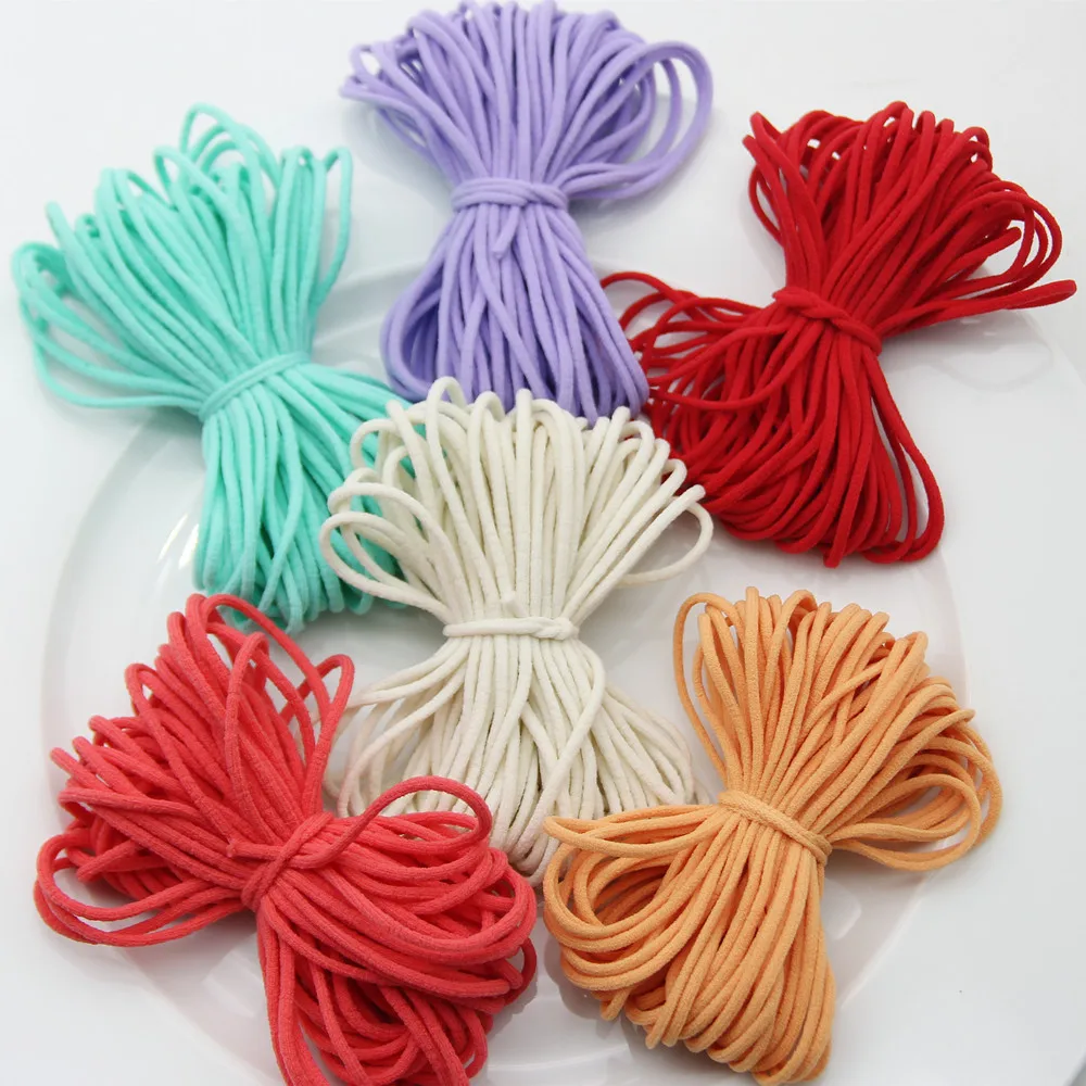 3mm Colorful Mask Elastic Rubber Band String Mask Ear Hanging Rope