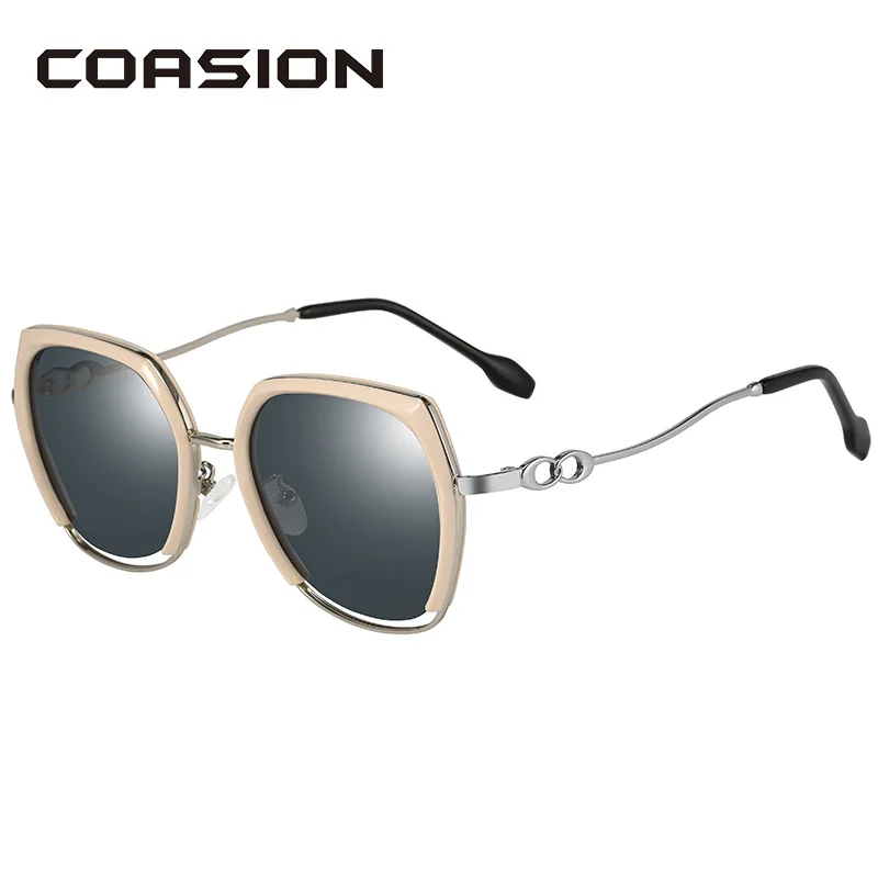 COASION модные негабаритные поляризованные солнцезащитные очки для женщин