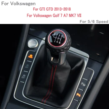

Car Accessories 5/6 Speed Gear Shift Knob Lever For Volkswagen VW Golf7 A7 MK7 VII For GTI GTD 2013-2018 With Gaiter Boot Cover