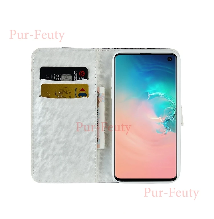 Чехол для samsung Galaxy S10 S9 S8 Plus 5G S7 edge S6 S10e S10+ S9+ кожаный кошелек с магнитным держателем для карт милый флип-чехол для телефона
