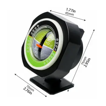 

Car Compass Auto Vehicle Slope Meter Level Declinometer Gradient Inclinometer High-precision Vehicle Car Slope Meter