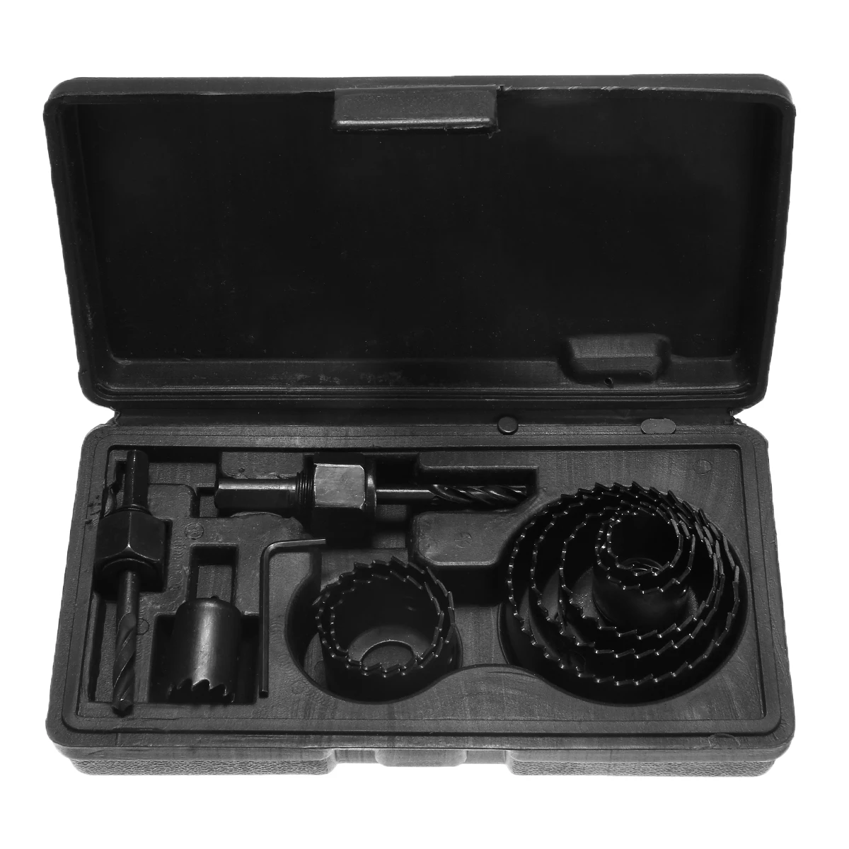 Mayitr 11Pcs Hole Saw Cutting Kit Wood Carbon Steel Cutter Circular Drill Bits Power Tool Accessories 19-64mm