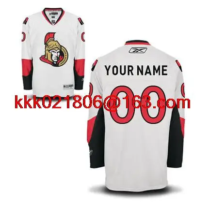 Белый Custom Ottawa Top Quality Personalize For Men Women Youth/Kids Embroidery Logo Free Shipping Jersey - Цвет: Белый