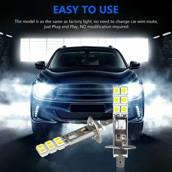 

4x H1 6000K Super White DC12V-24V LED Headlight Bulbs Kit Fog Driving Light Lamp New And High Quality