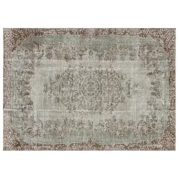 

Handmade Gray Vintage Overdyed Turkish Area Rug 202x284 Cm-6'8''X9'4''