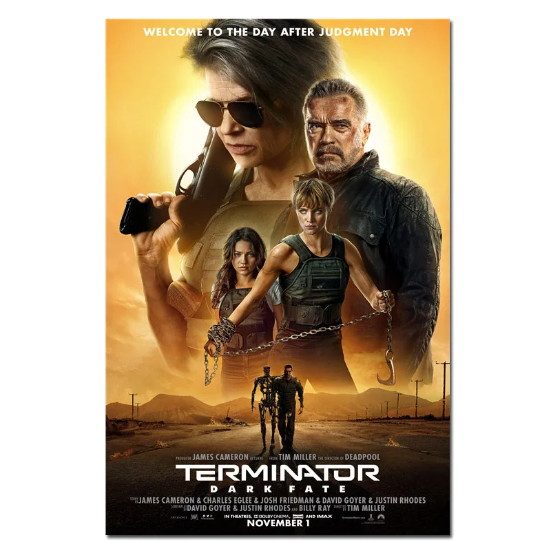 Терминатор 6 Темный постер фильма «Fate» Арнольд Шварценеггер Шелковый художественный принт плакаты домашние настенные декоративные картины 60x90 см 50x75 см - Цвет: 346