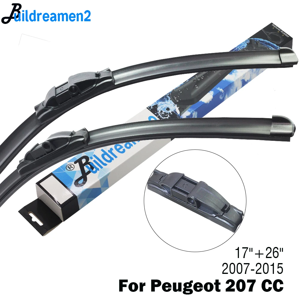 Buildreamen2 2 шт. щетка стеклоочистителя для лобового стекла Peugeot 207 CC Coupe 2007 2015 Fit