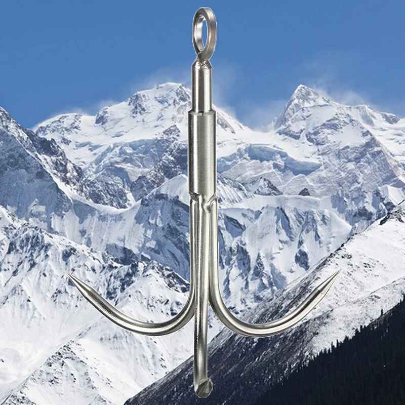 Grappling Hook Flying Claw Survival Steel Rock Climbing Outdoor Carabiner Sal