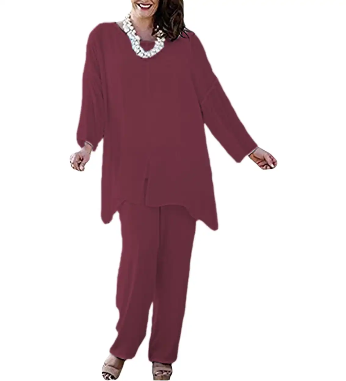 mother of the bride pant suits burgundy