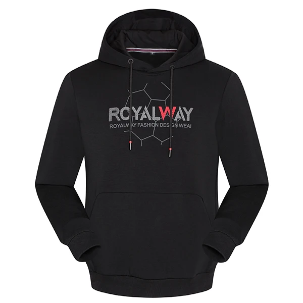 ROYALWAY мужской вязаный свитер осень зима теплый мягкий удобный с капюшоном тренировочный свитер Повседневный Спортивный жакет - Цвет: 0001