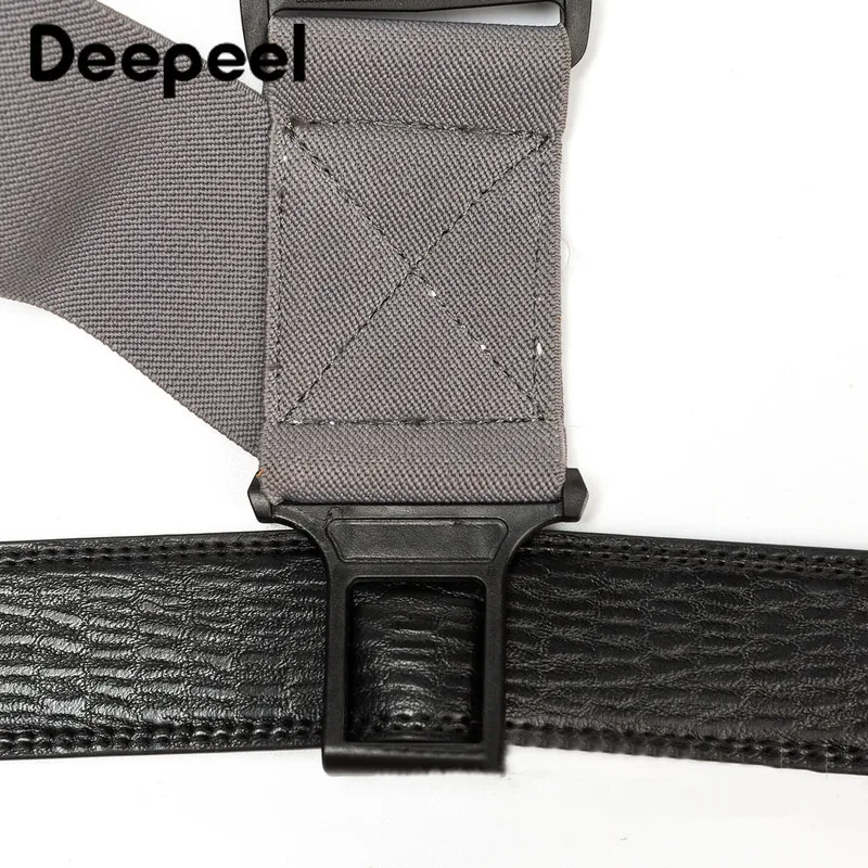 Deepeel, 1 шт., 5 см* 120 см, полиэфирные эластичные широкие подтяжки, регулируемые эластичные мужские подтяжки, одноцветная Подвеска для взрослых, YC612