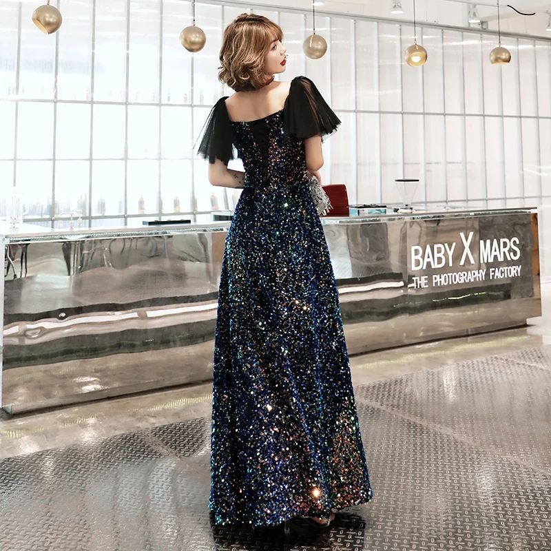 Платья для выпускного вечера с v-образным вырезом и блестками,, Vestidos De Gala, блестящие длинные вечерние платья, роскошные, Arabia Vestido Formatura Robe De Soiree