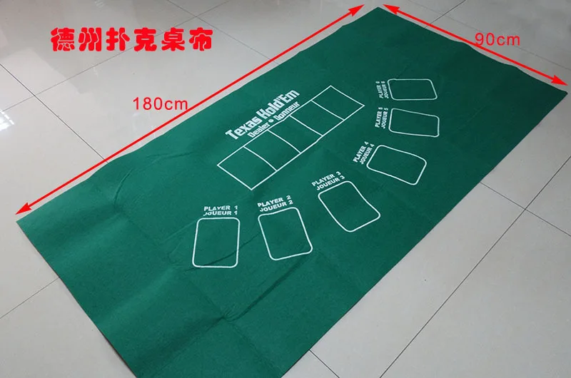 Double-Sided Pattern Game Table Mat Dezhou City Poker+ Busy Village Table Cloth Nonwoven Fabric 0.9x1.8 M