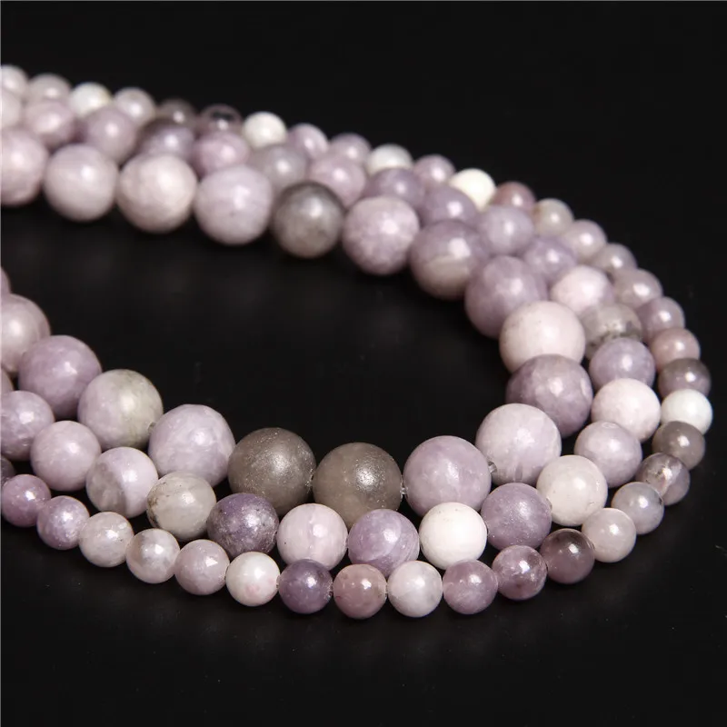 6 8 10mm Natural Lilac Jades Stone Bead Round Loose Beads for Jewelry Making DIY Bracelet Necklace Earrings Wholesale | Украшения и