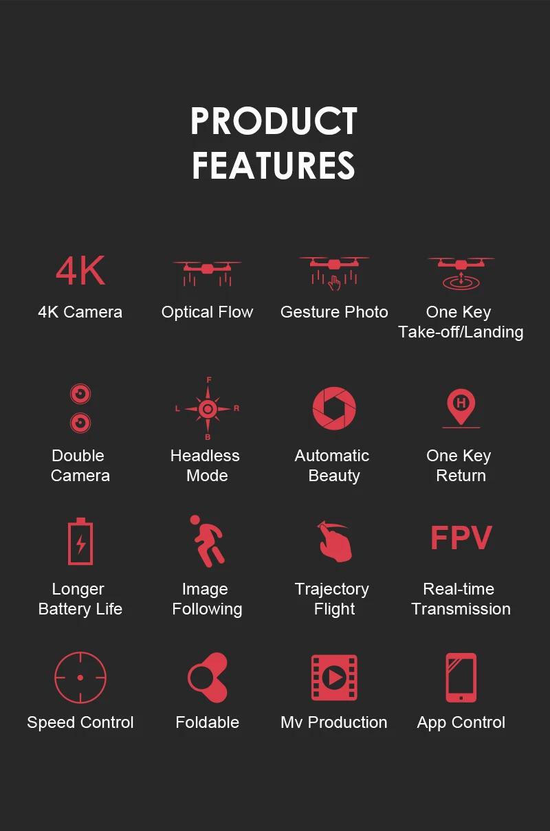 S36 Дрон 4K HD ESC широкоугольная двойная камера wifi FPV складной оптический поток селфи дроны Профессиональный Следуйте за мной RC Квадрокоптер