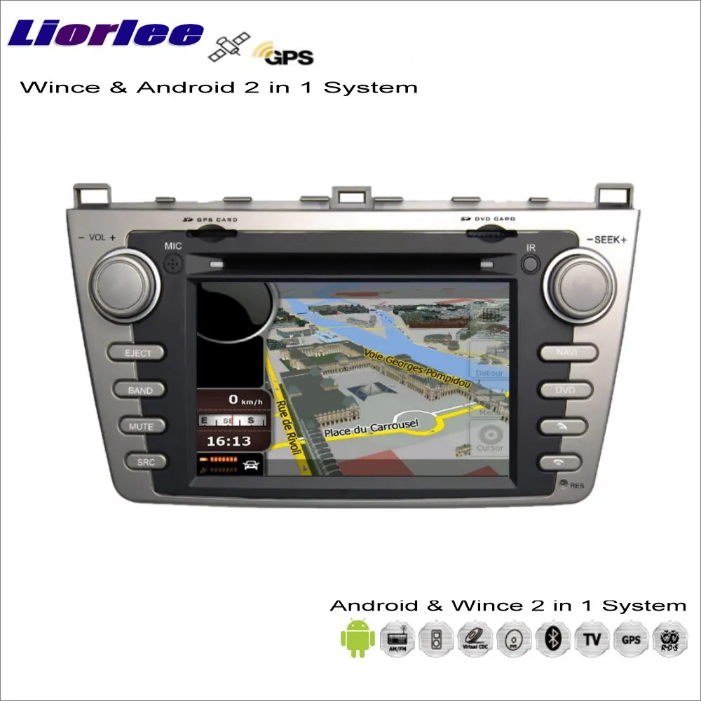 Liorlee для Mazda 6 2009 2013 автомобильный Android мультимедийный радио CD DVD плеер GPS навигация