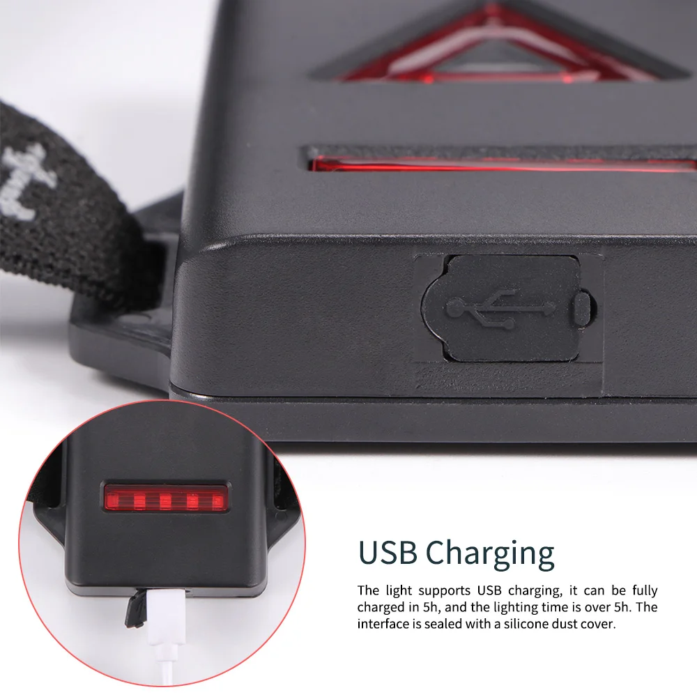 USB зарядка ночной велосипедный светильник для бега вспышка светильник светодиодный нагрудный фонарь для занятий спортом на открытом воздухе бег Велоспорт безопасность сигнальные огни аксессуары
