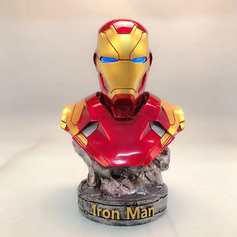 Железная модель человека MK46 статуя боевой урон светящаяся голова fu alliance 4 marvel анимационный фильм и телевизионный дисплей