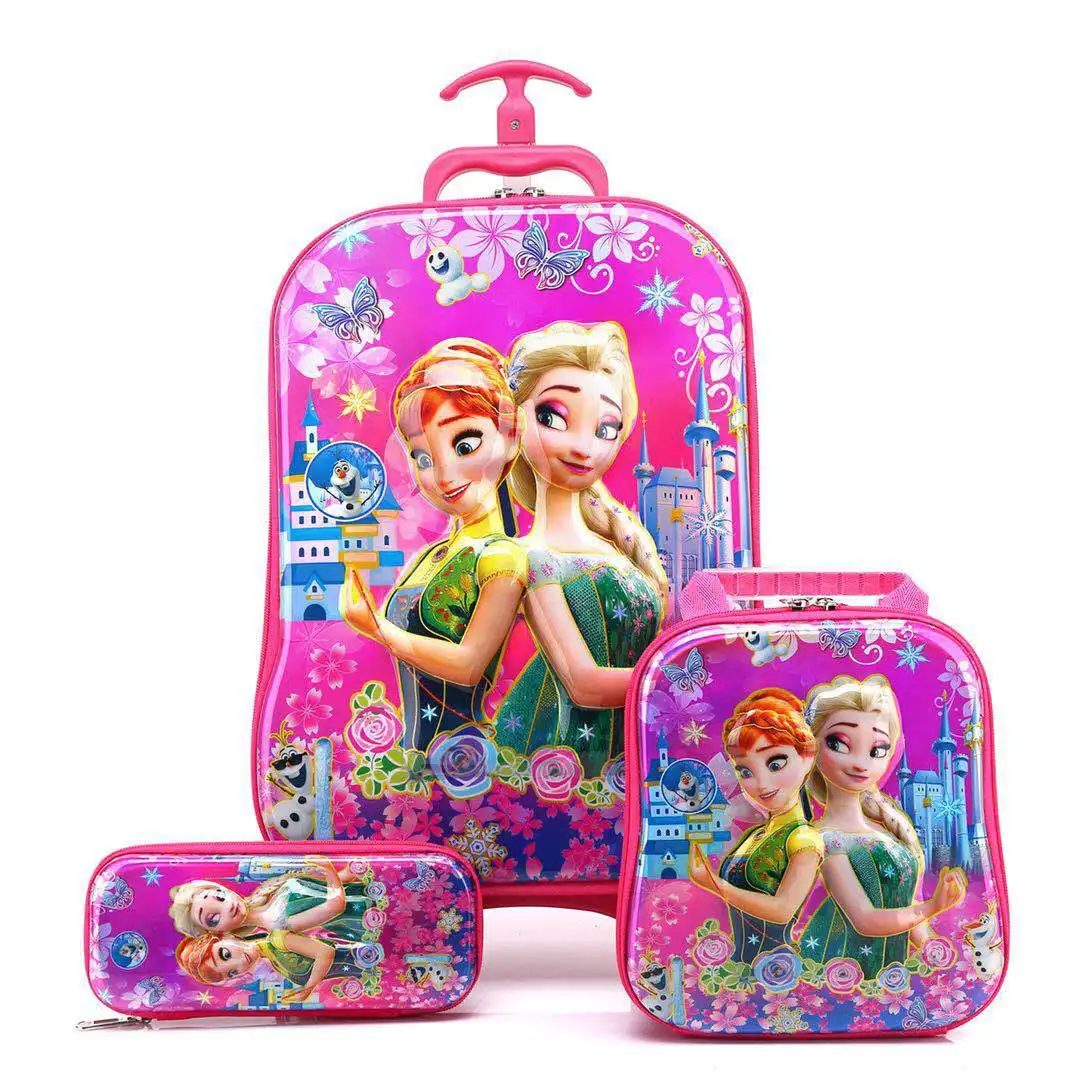 Детский чемодан, детская школьная сумка, многоцветные свитки, чемодан, подарок, полотенце, школьный рюкзак с колесами - Цвет: A3 give gift