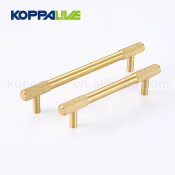 

10Pcs Handles and knobs T Bar Kitchen Straight Cupboard Handle Cabinet Pull Solid Brass Knurled Cabinet Handles