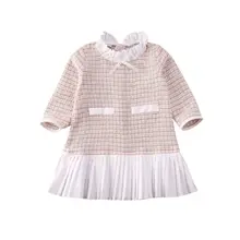 Imcute платье для девочек Новинка года, платья для малышей осеннее платье принцессы с длинными рукавами летняя одежда для маленьких девочек возрастом до 5 лет