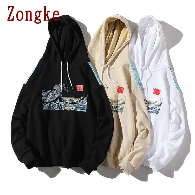 Zongke Harajuku стиль толстовка мужская Японская уличная Мужская s толстовки хип хоп Толстовка толстовки мужские толстовки кофты 5XL Новинка