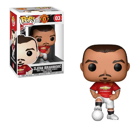 Zlatan with box Funko Pop football Romelu Lukaku Златан Ибрагимович пол Погба робо Фирмино Мохамед Салах и Садио грива виниловые фигурки игрушки - Цвет: Zlatan with box