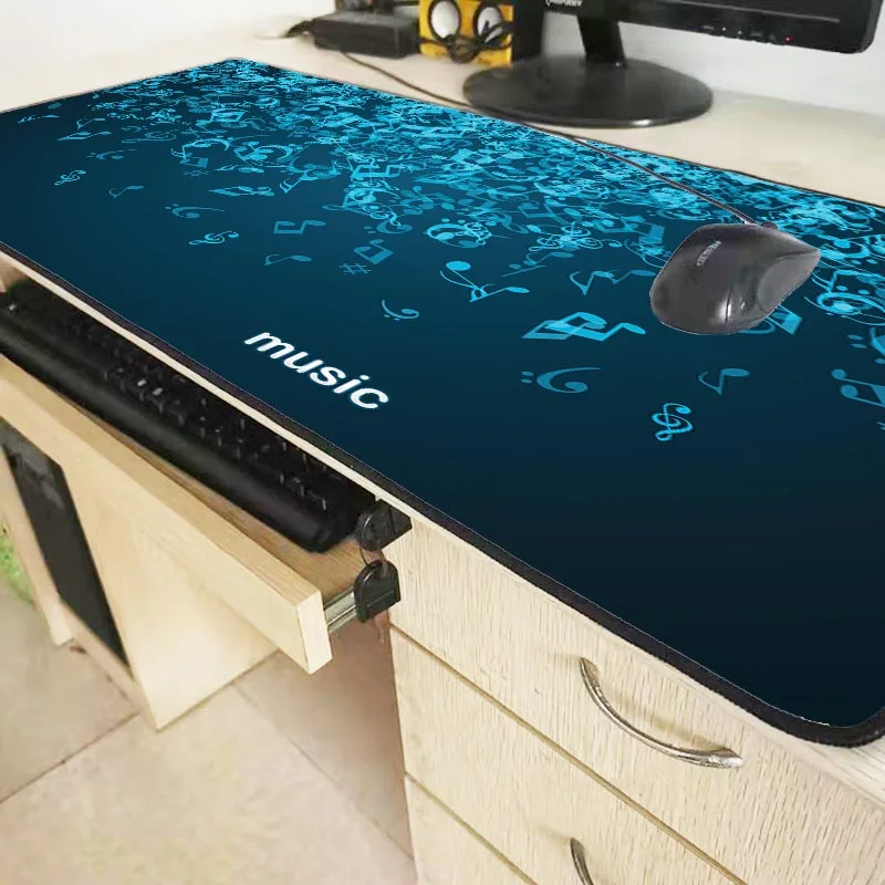 XGZ Musical Notes 600x300 900x400MM Large Big Sizes Gaming Mouse Pad L XL Lock The Edge Laptop Pc Game Gamer Computer Accessory