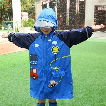 

Coat Rain Kids Overall Impermeable Impermeable Stylish Raincoats Waterproof Hooded Jacket Outdoor Rain Jumpsuit Kids Gear KK60YY