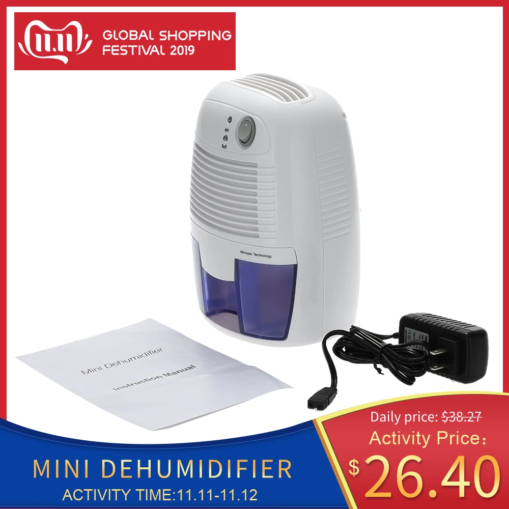 

500ml Home Dehumidifier Air Dryer Moisture Absorbing Ultra-mini Semiconductor Dehumidifier For Home Bedroom Office